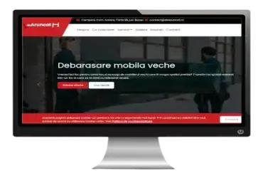 Dezvoltarea unui site de prezentare pentru servicii de debarasare mobilier vechi.
