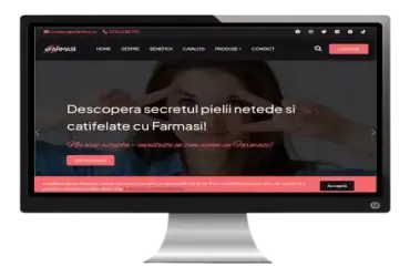Dezvoltarea unui site de prezentare pentru produse și înscrieri ca reprezentant Farmasi.