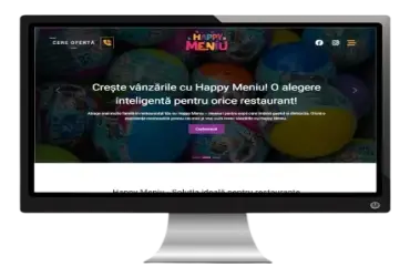 Dezvoltarea unui site de prezentare pentru Happy Meniu, meniuri pentru copii.