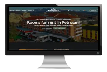 Dezvoltarea unui site de prezentare pentru cazare în Petroșani, orientat pe rezervări și contact rapid.