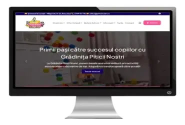 Dezvoltarea unui site de prezentare pentru grădinița Piticii Nostri din București.