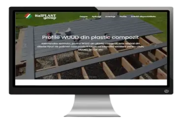 Landing page pentru profile WUUD din plastic compozit.
