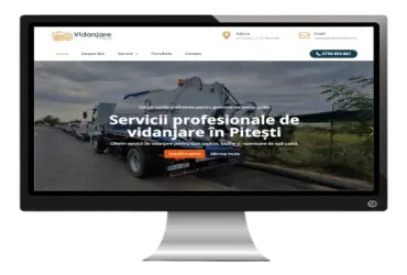 Dezvoltarea unui site de prezentare pentru servicii de vidanjare și desfundare canalizare în Pitești.